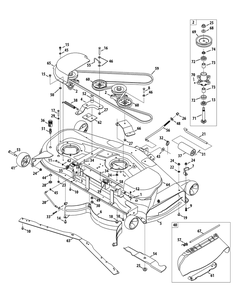 Mower Deck Diagram and Parts List for SLTX1054VT 13VR92AK009-13WR92AK009-13WR92AK010 Cub Cadet Lawn Tractor